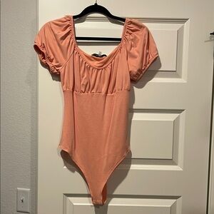 Peach Short Sleeve Bodysuit